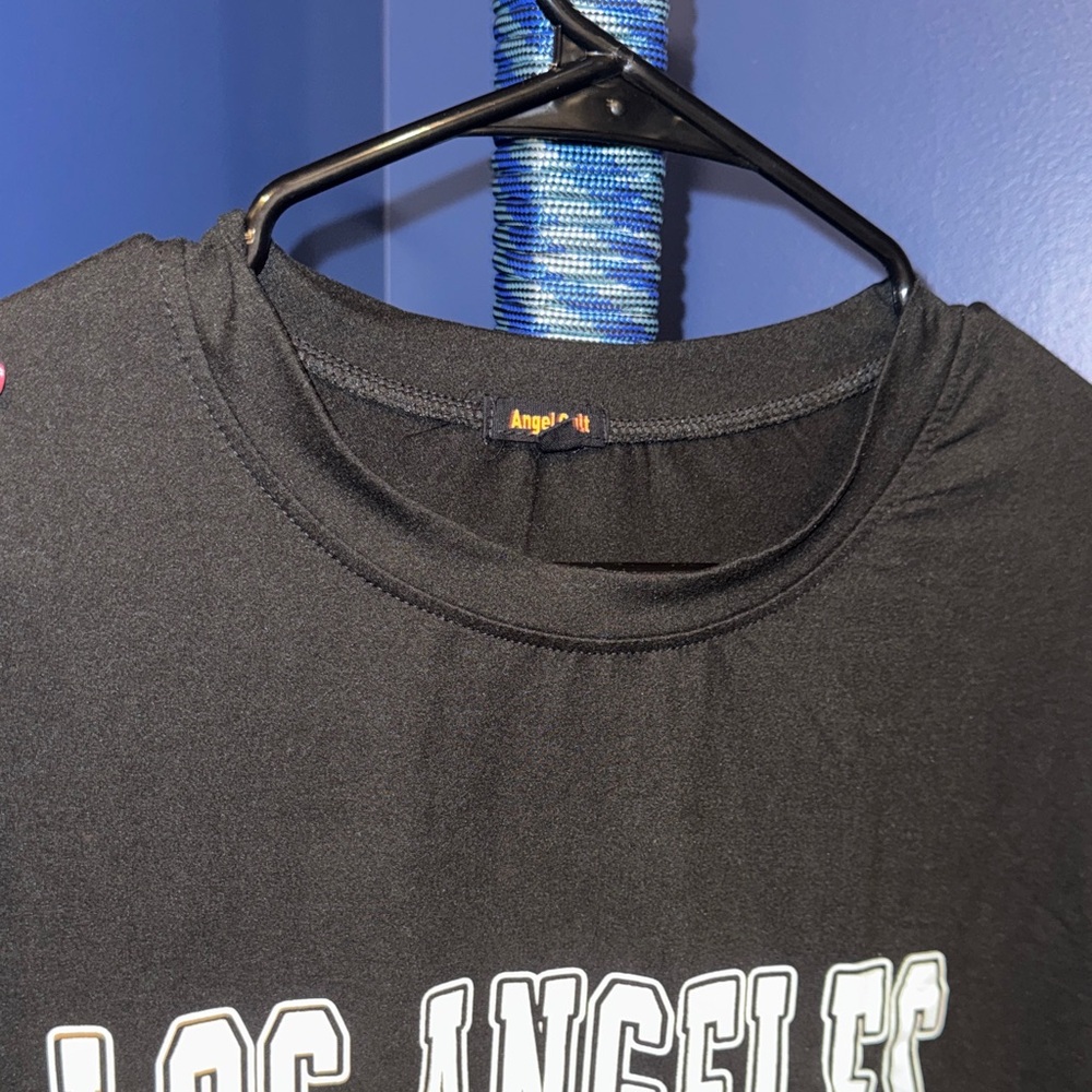 Angel Cult-  NWOT Los Angeles California Black Graphic Tee Size Medium - Picture 6 of 13